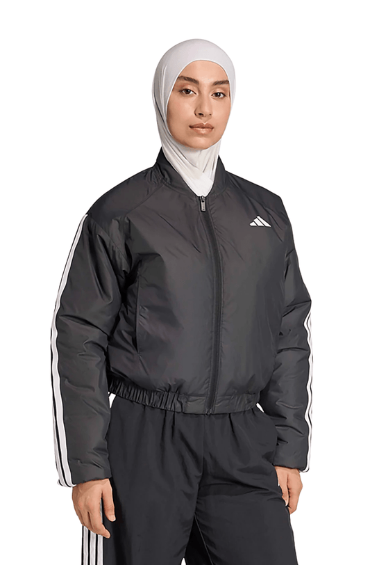 Jaqueta Adidas Essentials CLIMAWARM 3 - stripes Preto/Branco - NewSkull