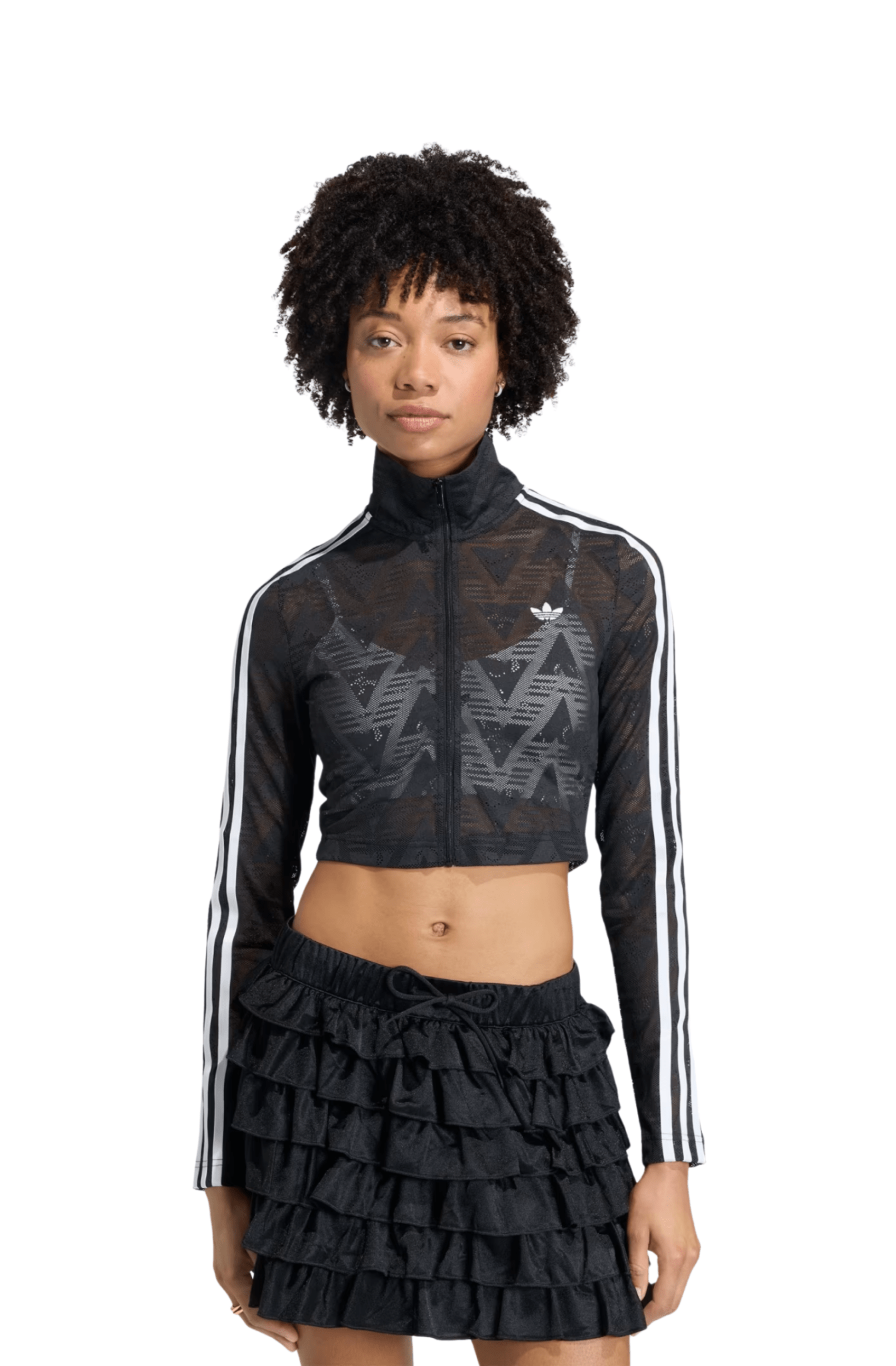 Jaqueta Adidas Firebird Classic Lace Track Top Preto/Branco - NewSkull