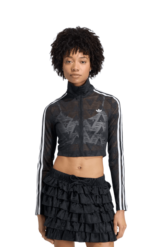 Jaqueta Adidas Firebird Classic Lace Track Top Preto/Branco - NewSkull