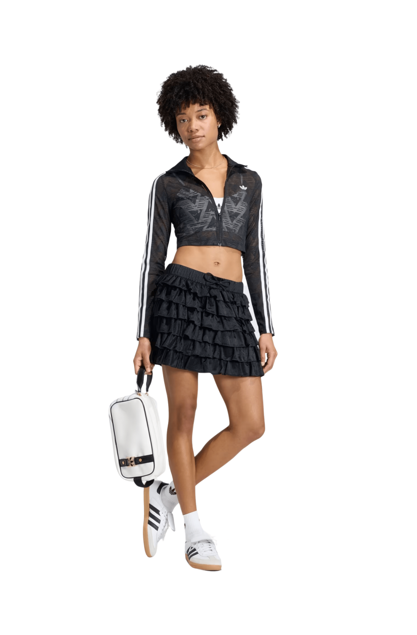 Jaqueta Adidas Firebird Classic Lace Track Top Preto/Branco - NewSkull