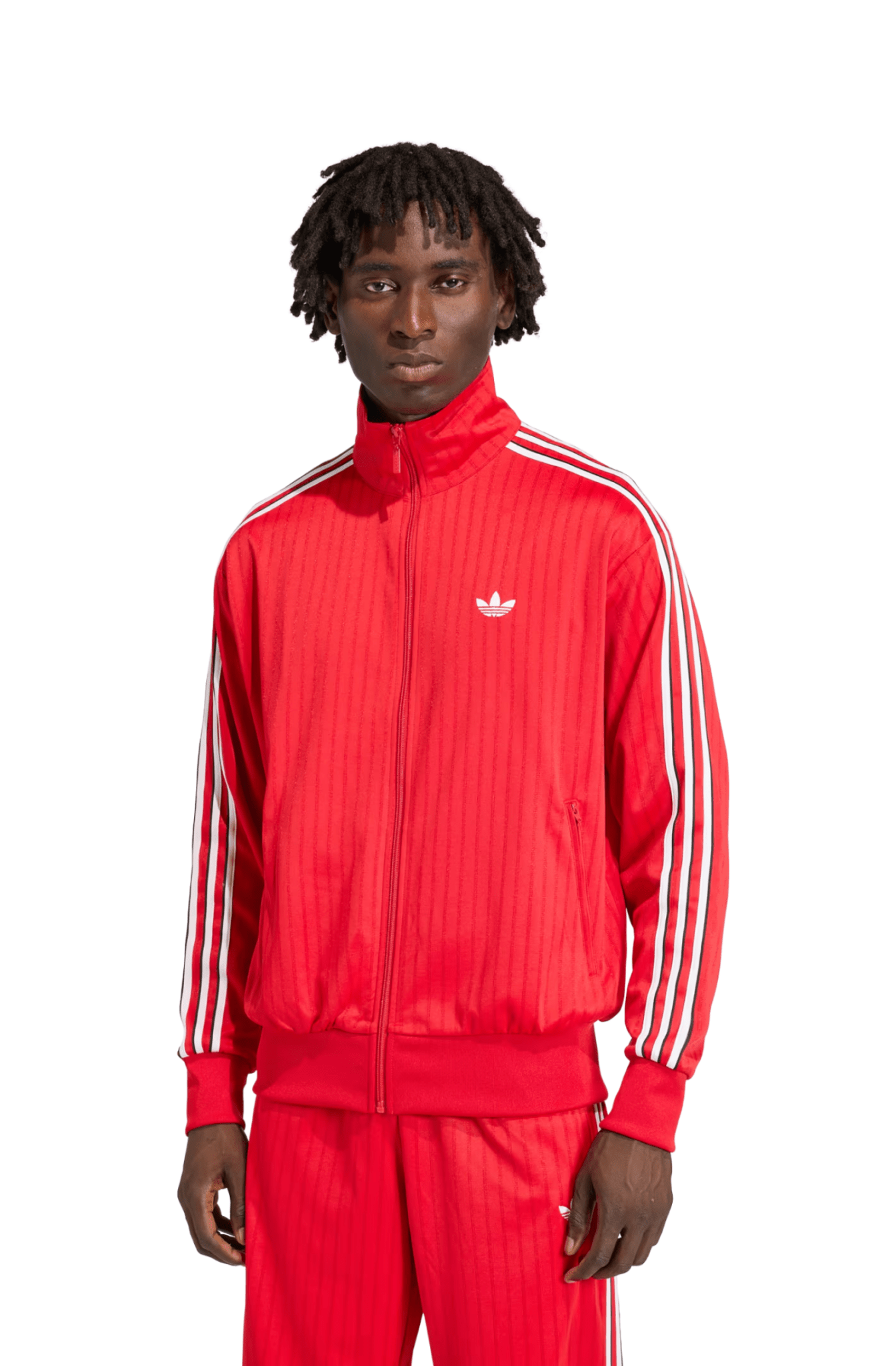 Jaqueta Adidas Firebird Loose Pinstripes Track Top Vermelho/Branco - NewSkull