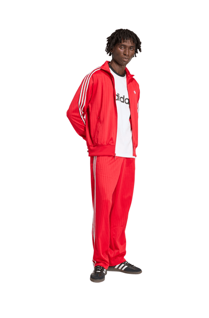 Jaqueta Adidas Firebird Loose Pinstripes Track Top Vermelho/Branco - NewSkull
