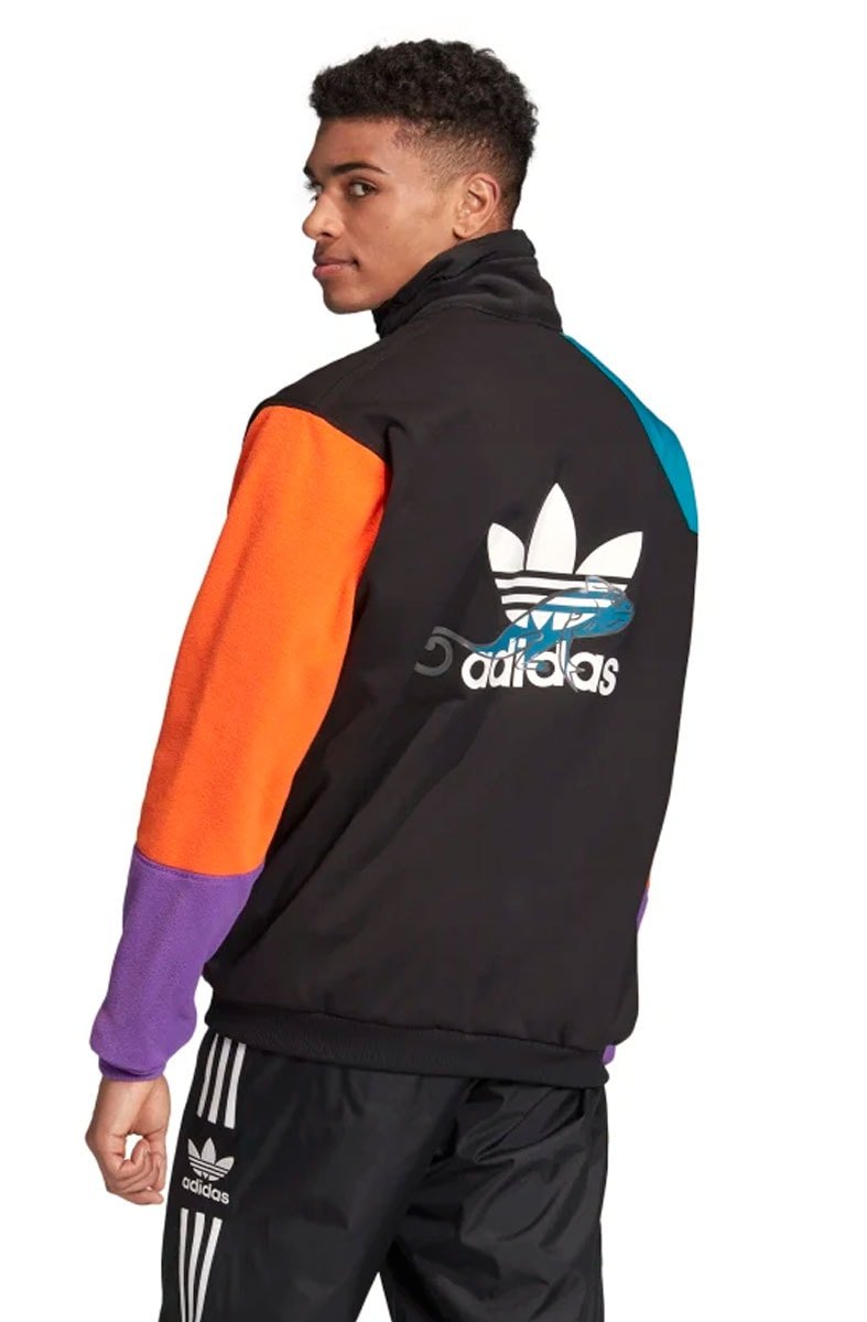 Jaqueta Adidas Fleece Pt3 Anorak Preta/Laranja - NewSkull