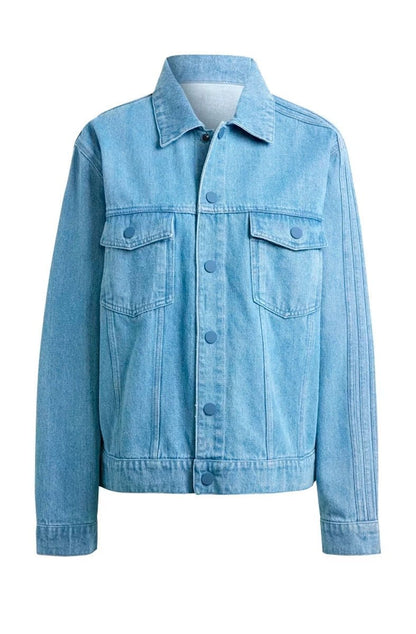 Jaqueta Adidas Kseniaschnaider 3 - stripes Jeans Azul - NewSkull