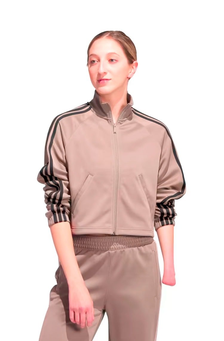 Jaqueta Adidas Malha Warm - Up Bege/Preto - NewSkull