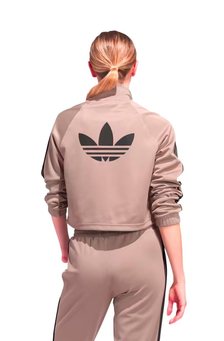 Jaqueta Adidas Malha Warm - Up Bege/Preto - NewSkull