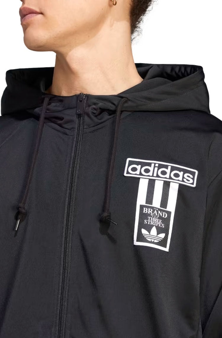 Jaqueta Adidas Moletom Adicolor Adibreak Preto/Branco - NewSkull