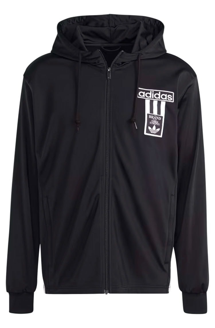 Jaqueta Adidas Moletom Adicolor Adibreak Preto/Branco - NewSkull