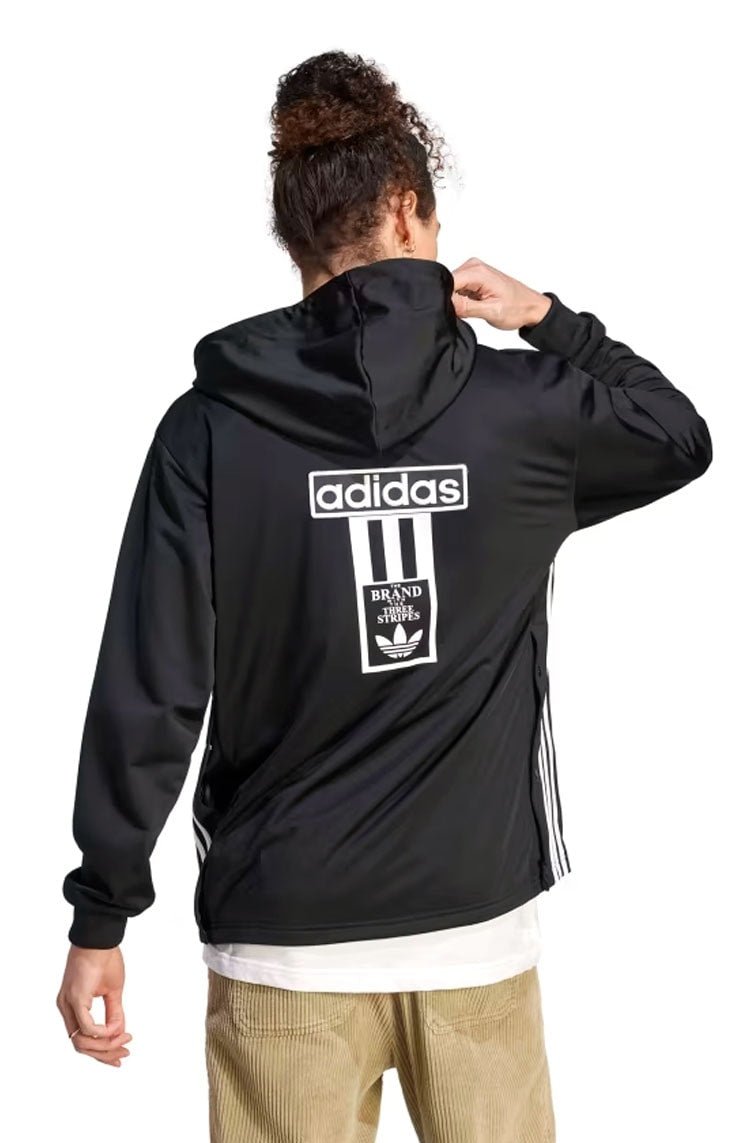 Jaqueta Adidas Moletom Adicolor Adibreak Preto/Branco - NewSkull