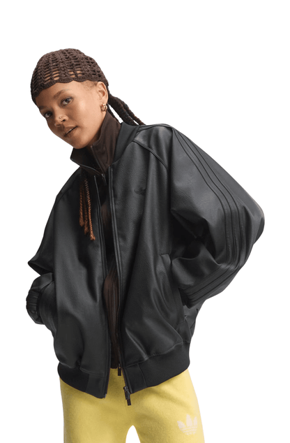 Jaqueta Adidas Oversized Pleather SST Preto/Preto - NewSkull