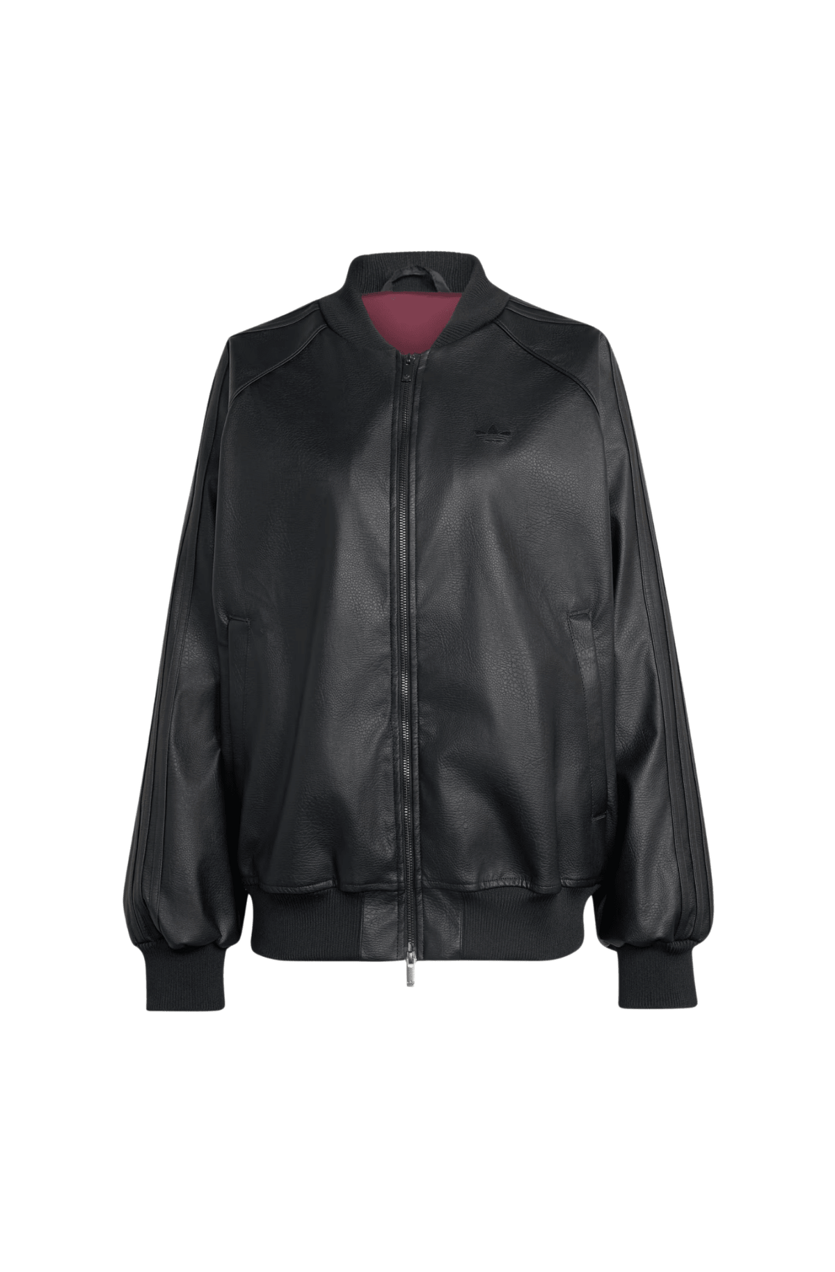 Jaqueta Adidas Oversized Pleather SST Preto/Preto - NewSkull