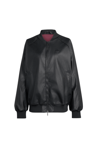 Jaqueta Adidas Oversized Pleather SST Preto/Preto - NewSkull