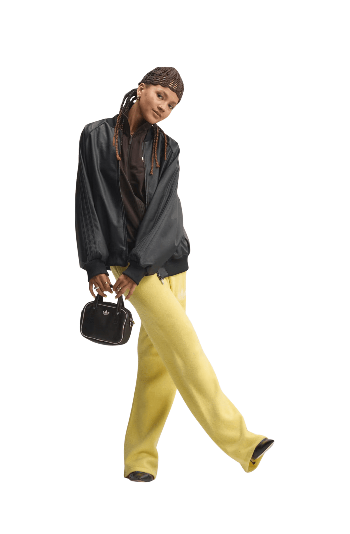 Jaqueta Adidas Oversized Pleather SST Preto/Preto - NewSkull