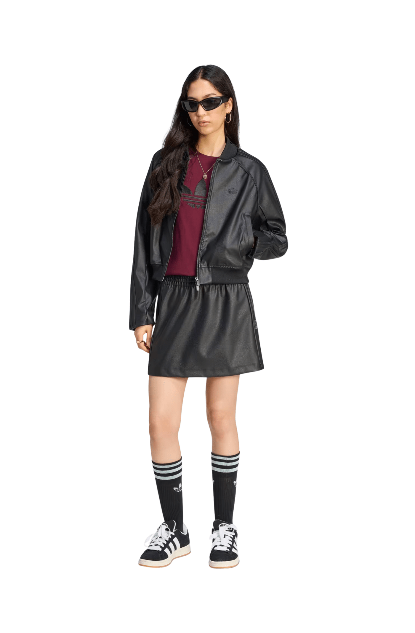 Jaqueta Adidas Pleather SST Preto/Preto - NewSkull