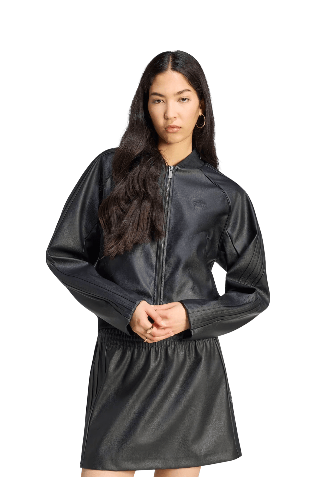 Jaqueta Adidas Pleather SST Preto/Preto - NewSkull