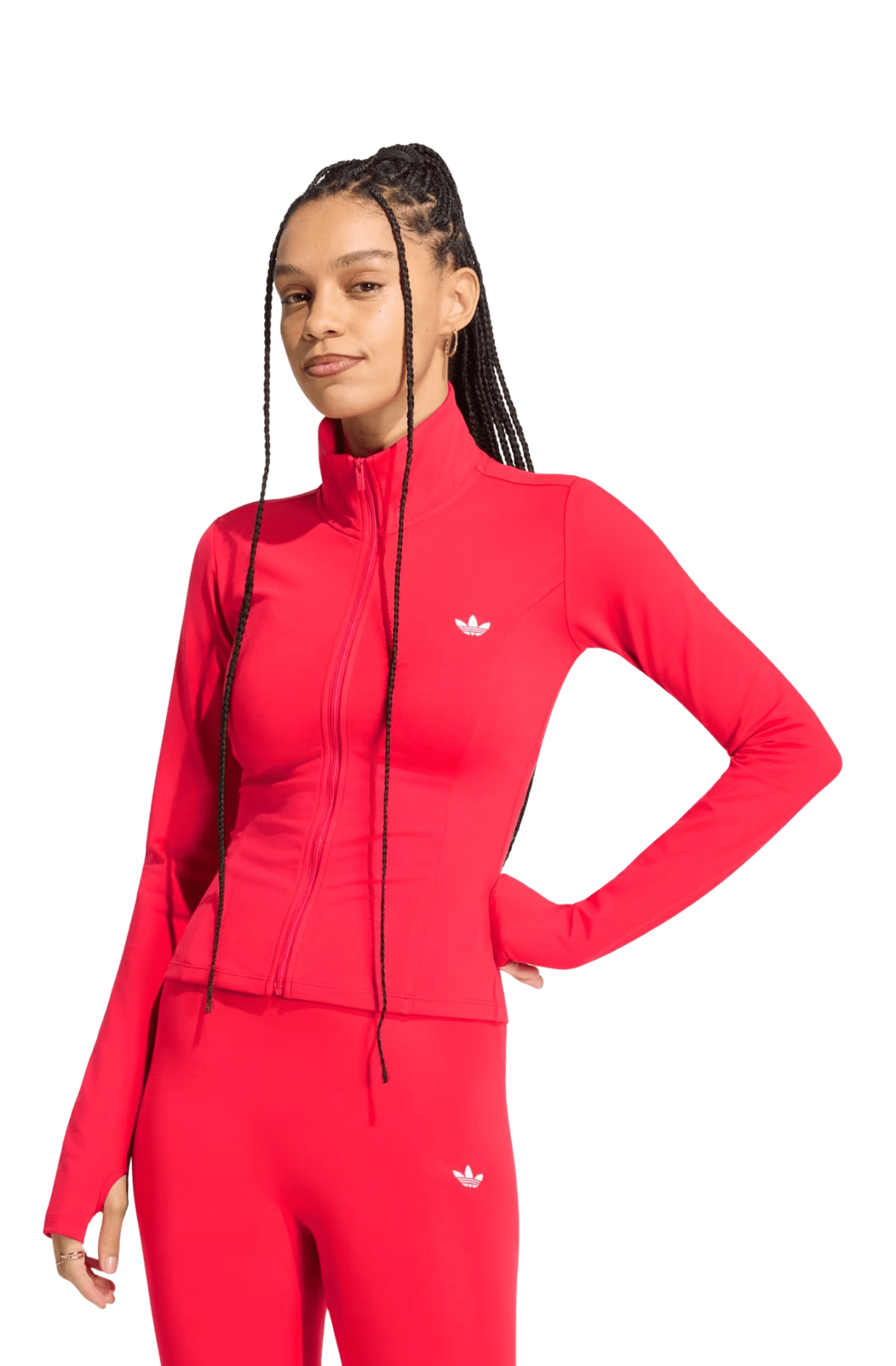 Jaqueta Adidas Poliéster Trefoil Essentials Vermelho - NewSkull