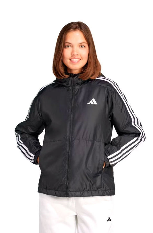 Jaqueta Adidas Puffer Feminino Essentials 3 - stripes Preto/Branco - NewSkull