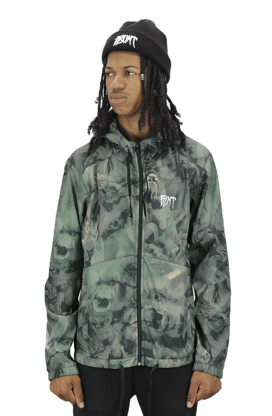 Jaqueta Blunt Corta Vento Camo Hunter Verde - NewSkull
