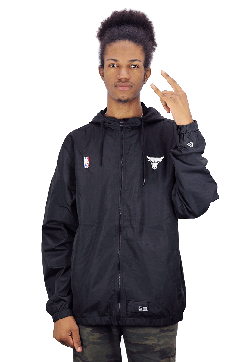 JAQUETA CORTA VENTO NEW ERA CHICAGO BULLS NBA PRETA - NewSkull