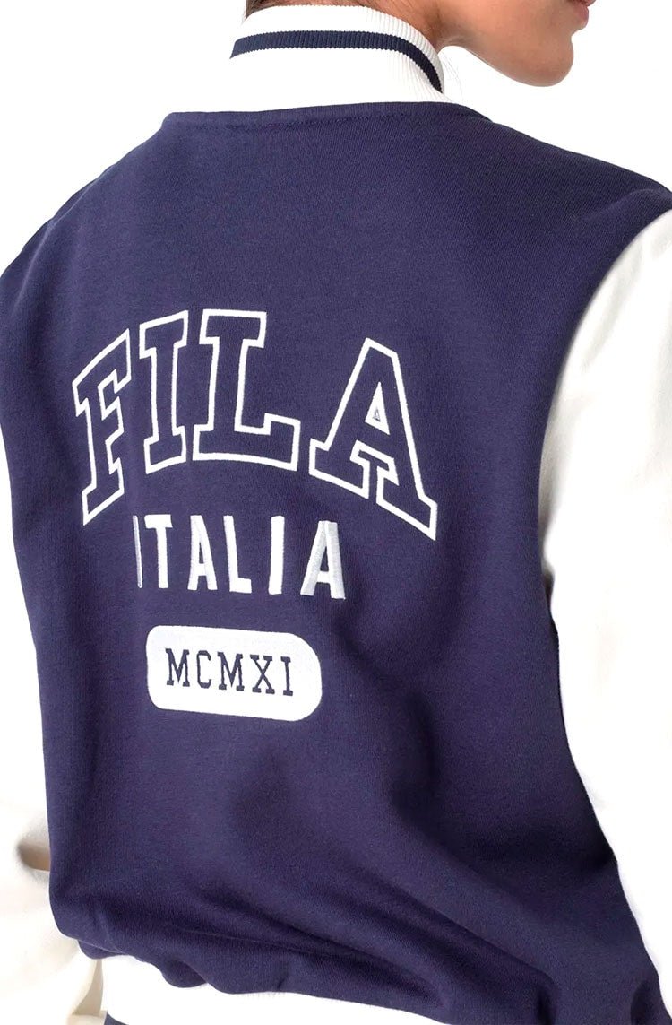 Jaqueta Fila Feminina Batesville Azul/Branca - NewSkull