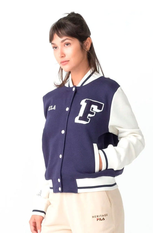 Jaqueta Fila Feminina Batesville Azul/Branca - NewSkull