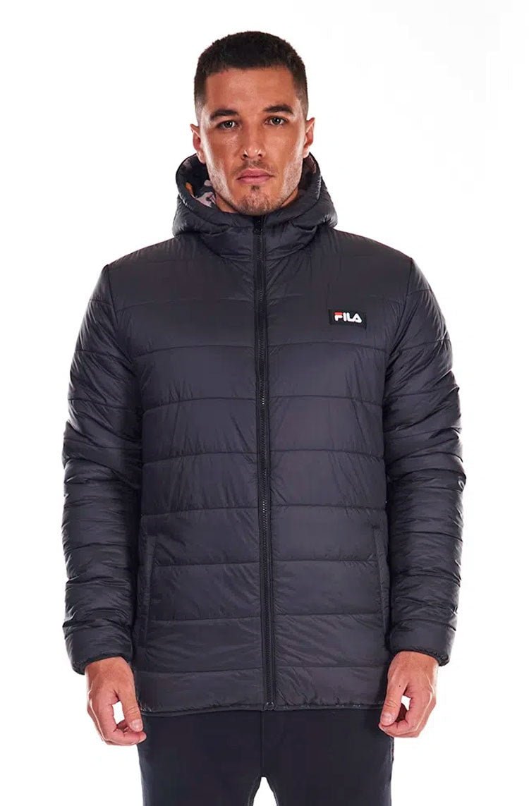 Jaqueta Fila Masculina Padded Double Face Preto/Camuflado - NewSkull