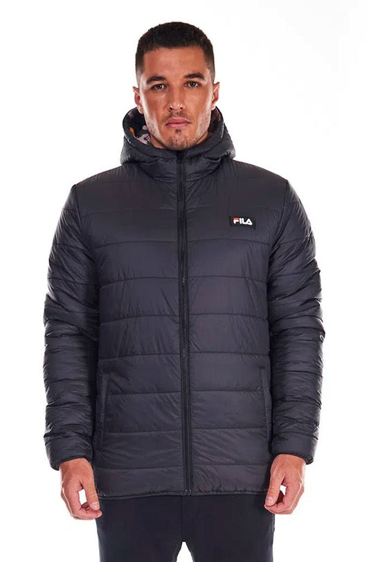 Jaqueta Fila Masculina Padded Double Face Preto/Camuflado - NewSkull
