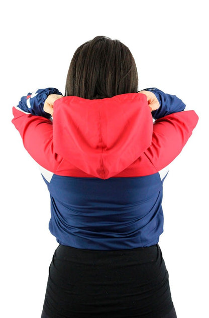 Jaqueta Fila Quebra Vento Feminina Mountain Trail Azul/Vermelho - NewSkull