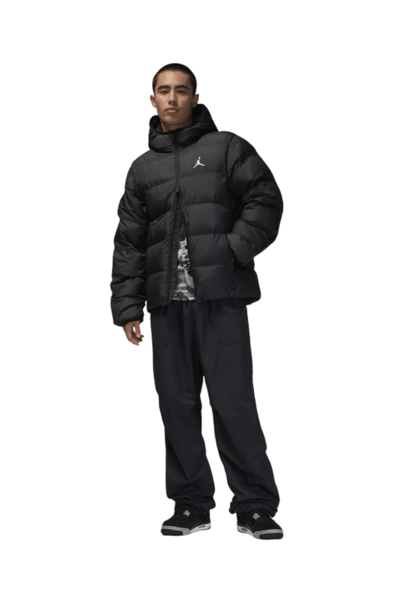 Jaqueta Jordan Brooklyn Puffer Preto - NewSkull