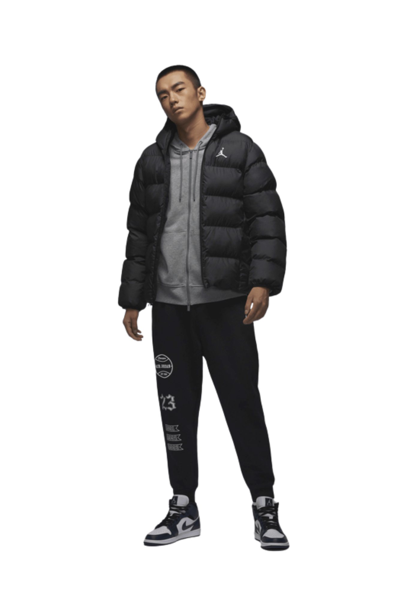 Jaqueta Jordan Brooklyn Puffer Preto - NewSkull