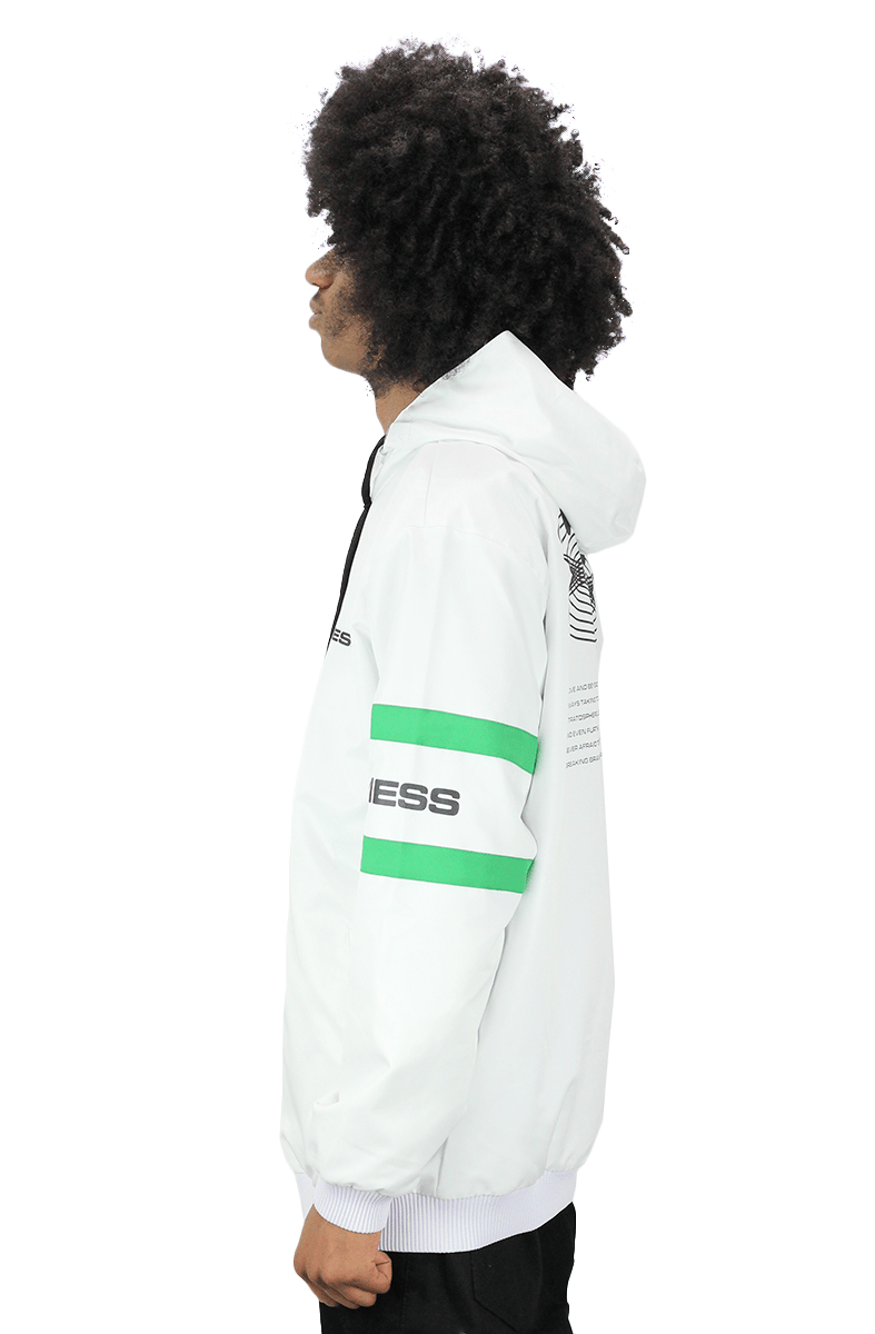 Jaqueta Mess Corta Vento Spacechip Branca - NewSkull