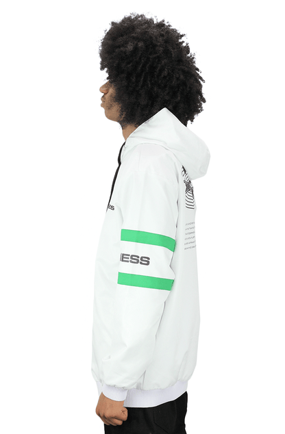 Jaqueta Mess Corta Vento Spacechip Branca - NewSkull
