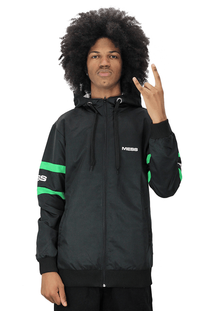 Jaqueta Mess Corta Vento Spacechip Preta - NewSkull