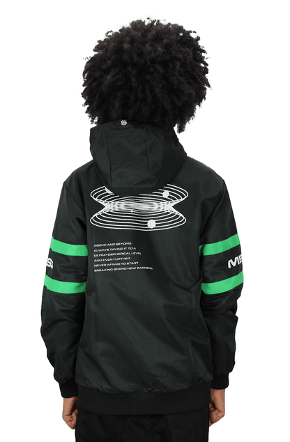 Jaqueta Mess Corta Vento Spacechip Preta - NewSkull