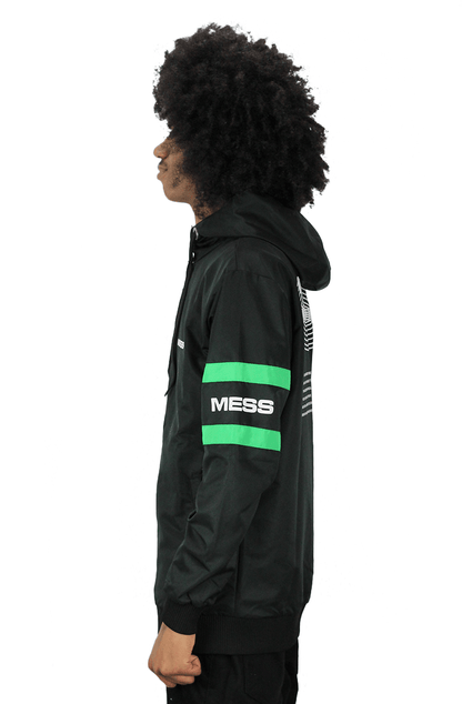 Jaqueta Mess Corta Vento Spacechip Preta - NewSkull