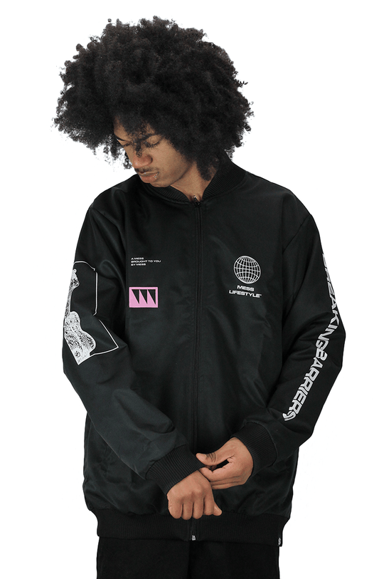 Jaqueta Mess Corta Vento Video Girl Preta - NewSkull