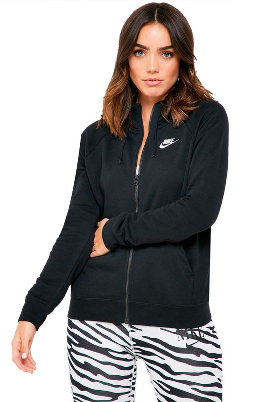 Jaqueta Moletom NIKE SPORTSWEAR Club Fz Feminino Preto - NewSkull