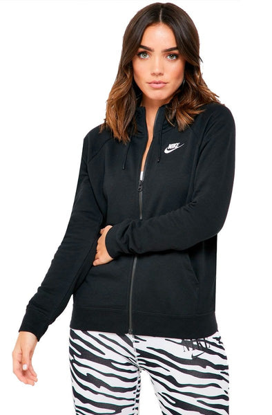 Fleece Casaco Nike Feminino Preto Blusão Nike Sportswear Club - Main Image