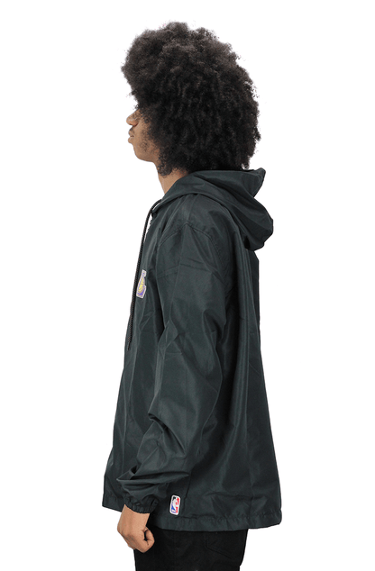 Jaqueta NBA Corta Vento Los Angeles Lakers Capuz Preta - NewSkull