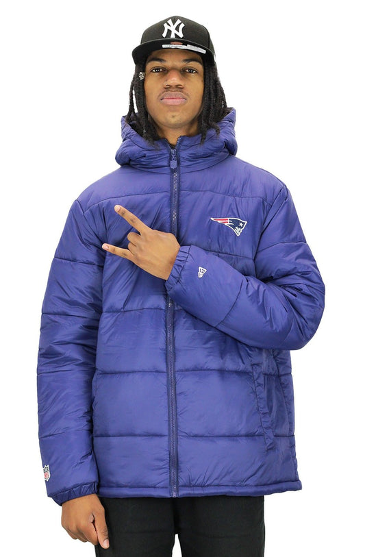 JAQUETA NEW ERA BOMBER NEW ENGLAND PATRIOTS NFL CAPUZ AZUL - NewSkull