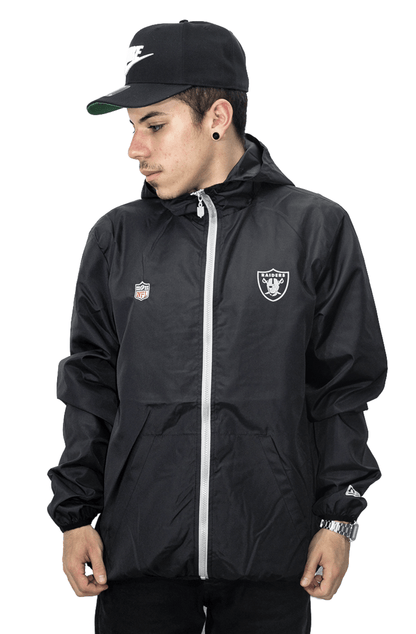 Jaqueta New Era Corta Vento Oakland Raiders Preto - NewSkull