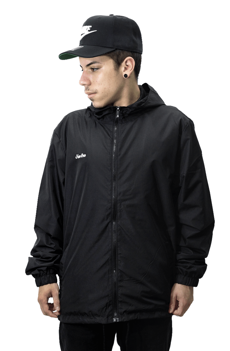 Jaqueta New Era Corta Vento Preto - NewSkull