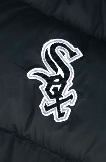 Jaqueta New Era Puffer MLB Chicago White Sox Preto/Branco - NewSkull