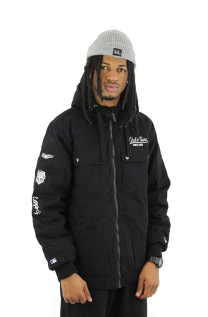 Jaqueta New Era Sarja Estofada Chicago White Sox Preta - NewSkull