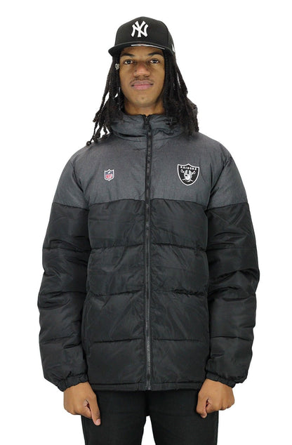 JAQUETA NEW ERA VERSATILI RAIDERS NFL CAPUZ MESCLA/PRETA - NewSkull