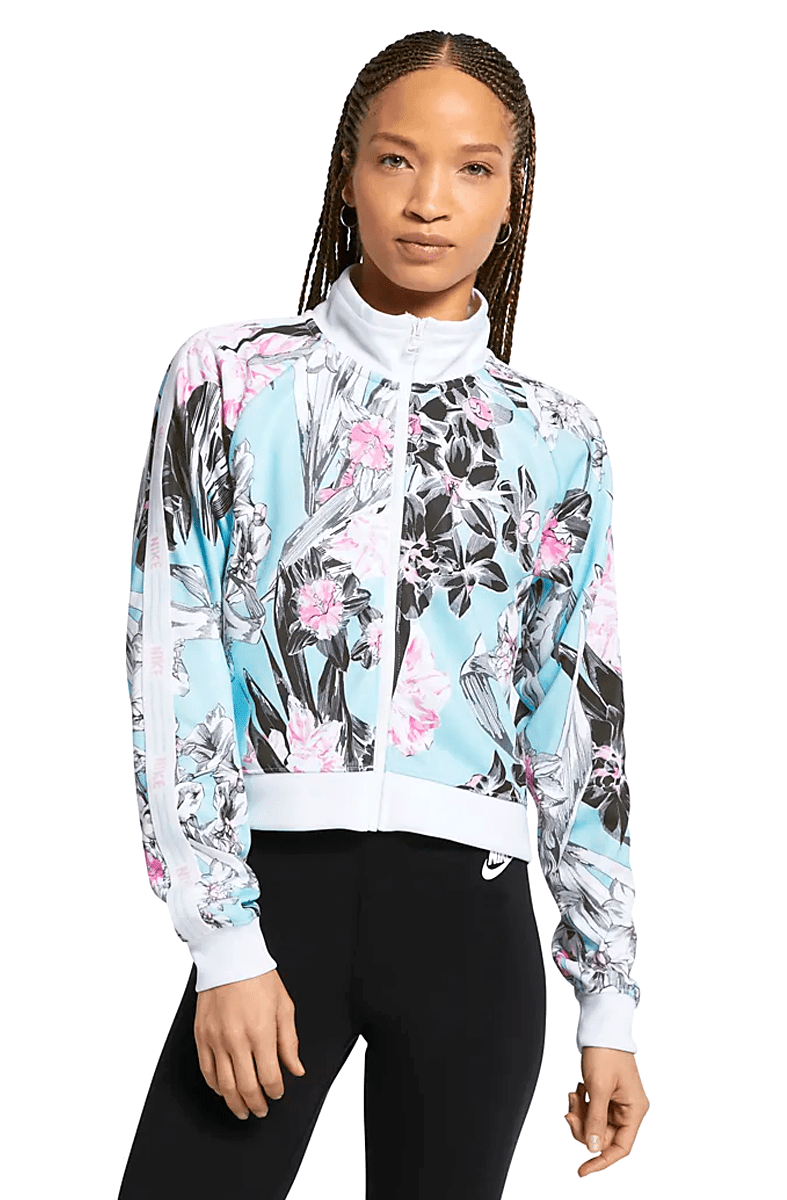 JAQUETA NIKE HYPERFLORA FEMININA FLORAL AZUL - NewSkull