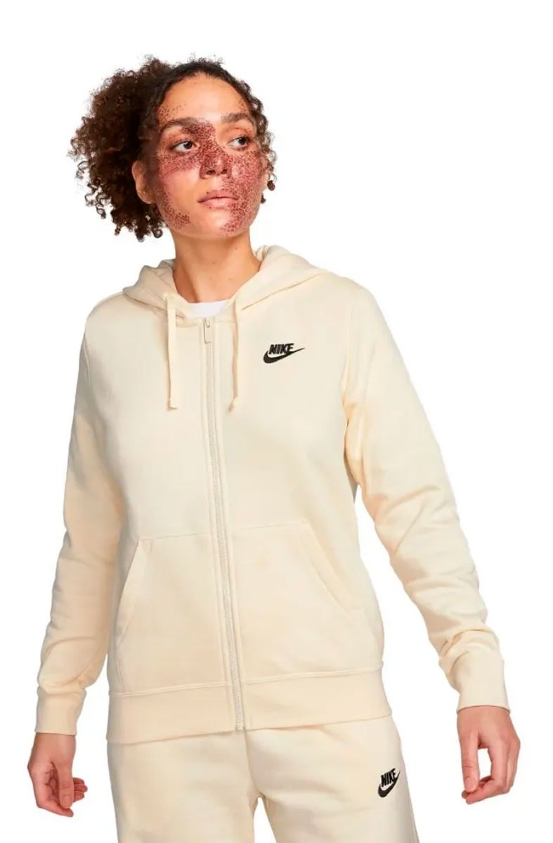 Jaqueta Nike Sportswear Club Fleece Feminina Amarelo/Preto - NewSkull