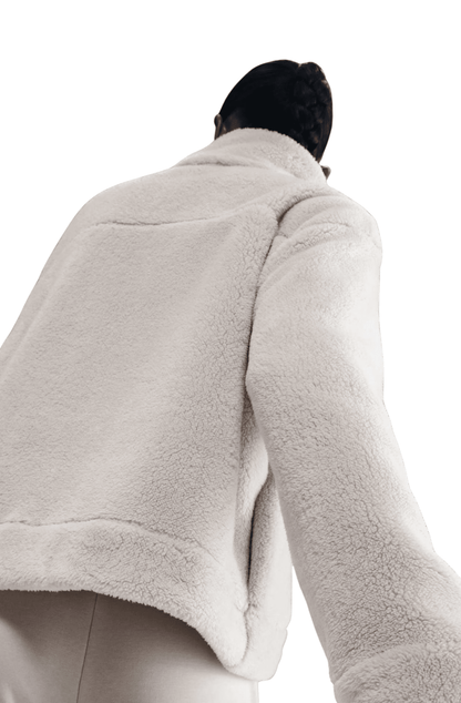Jaqueta Nike Sportswear Essential Sherpa Oversized Feminino Bege - NewSkull
