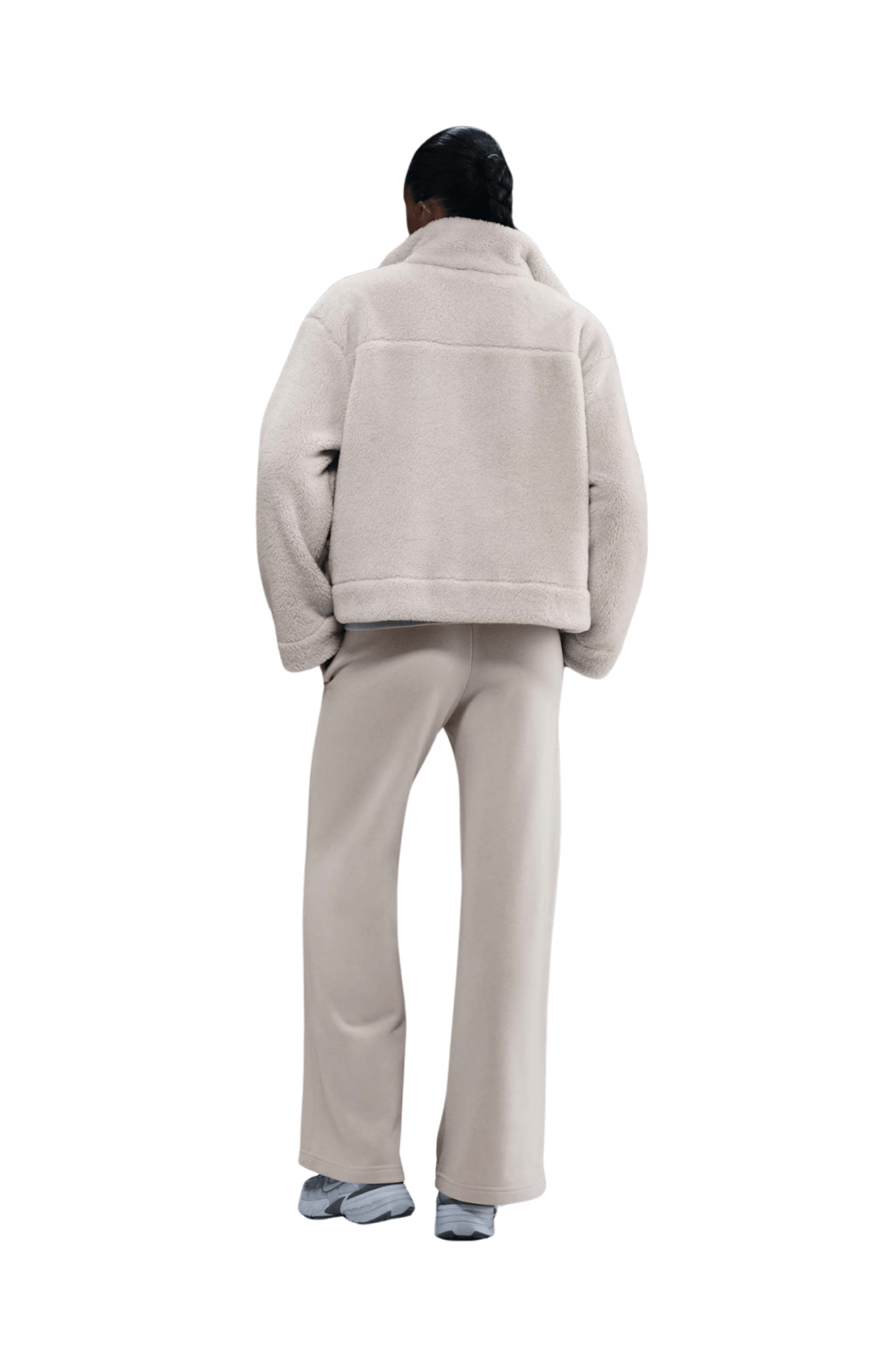 Jaqueta Nike Sportswear Essential Sherpa Oversized Feminino Bege - NewSkull