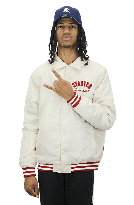 JAQUETA STARTER BLACK LABEL ESTOFADA BEGE - NewSkull